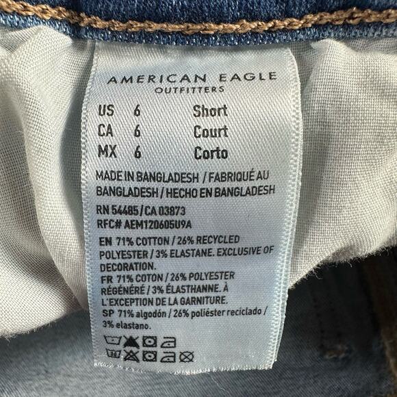 American Eagle SUPER HIGH RISE JEGGING Sz 6 Short Blue Jeans Denim Pants 26x27.5 - Picture 11 of 11